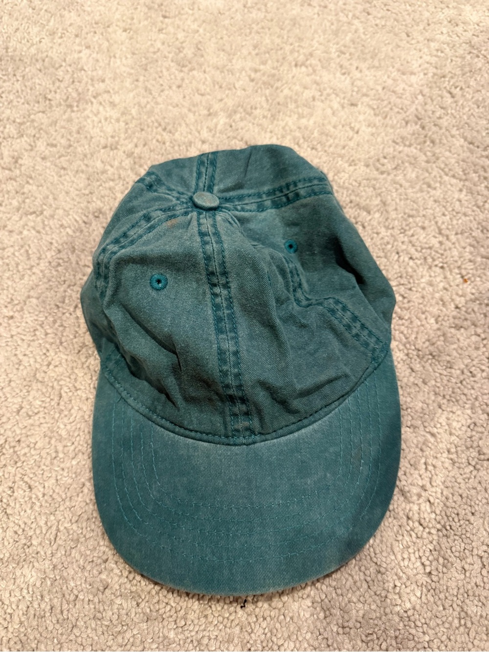 Blue green hat